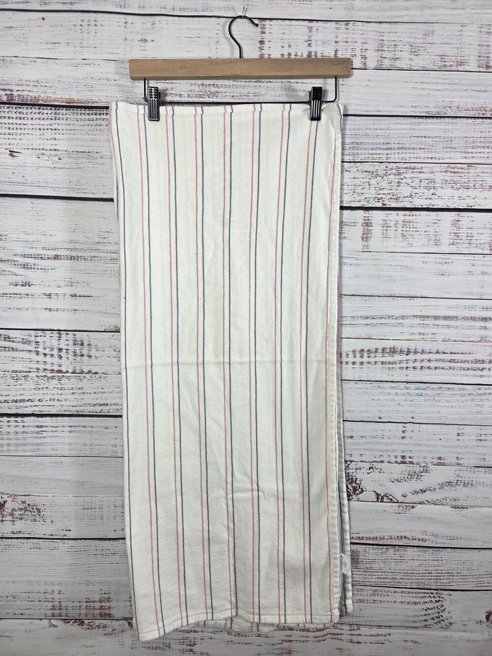 VTG Medline Hospital Blanket Pink Blue Stripe White Receiving Blanket